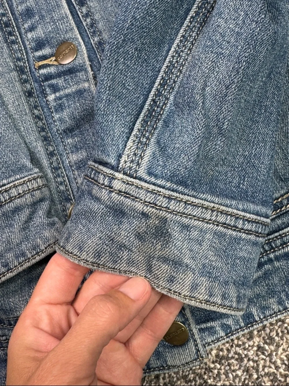 Carhartt 102970 414 Benson Denim Jacket Size XL - Picture 5 of 5